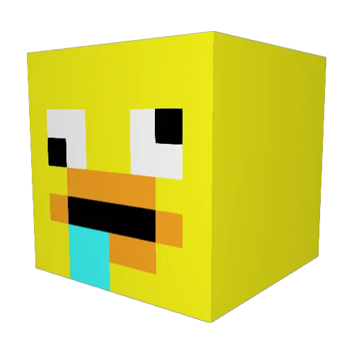 Solivaquack Minecraft avatar head, 3D render