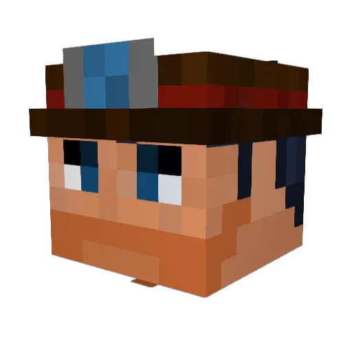 Solkatt1 Minecraft avatar head, 3D render