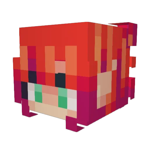 Sollandia Minecraft avatar head, 3D render