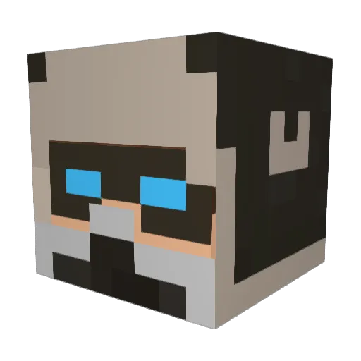 Sollgart Minecraft avatar head, 3D render