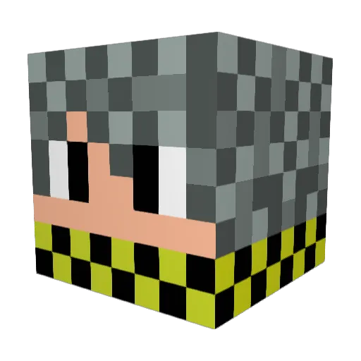 Sollten Minecraft avatar head, 3D render