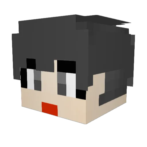 SolluT Minecraft avatar head, 3D render