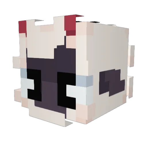 Sollunary Minecraft avatar head, 3D render