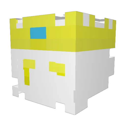 Solmno Minecraft avatar head, 3D render