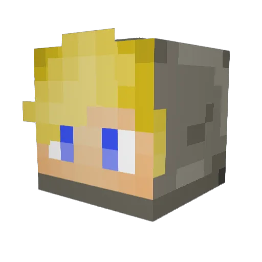 Solmund Minecraft avatar head, 3D render