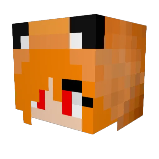 SoloBlades Minecraft avatar head, 3D render