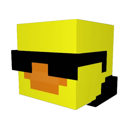 SoloBlanks Minecraft avatar head, 3D render
