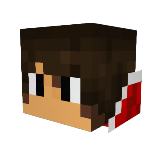 SoloGuitar Minecraft avatar head, 3D render