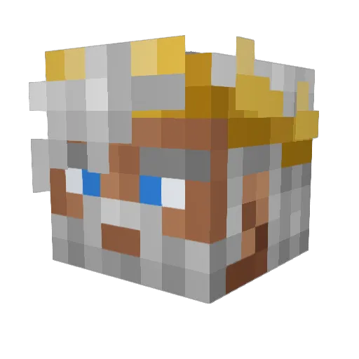 SoloM7 Minecraft avatar head, 3D render