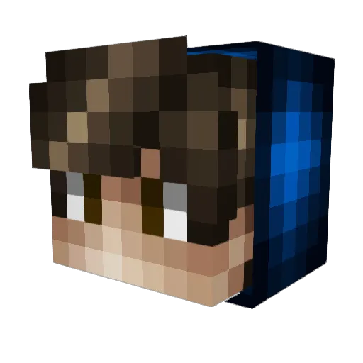 SoloMCYT Minecraft avatar head, 3D render
