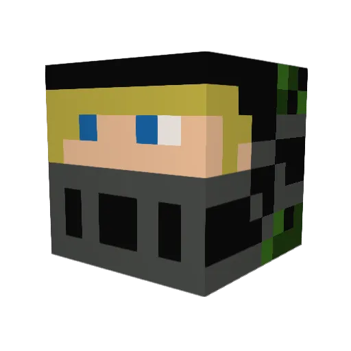 SoloTrooper98 Minecraft avatar head, 3D render