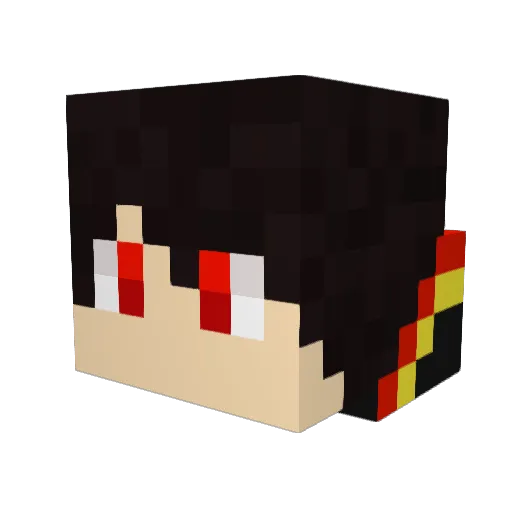 Solodrow Minecraft avatar head, 3D render