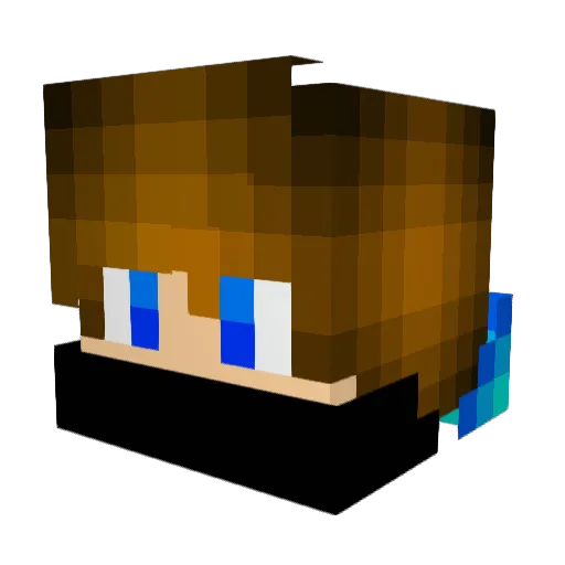 Sologlaive Minecraft avatar head, 3D render