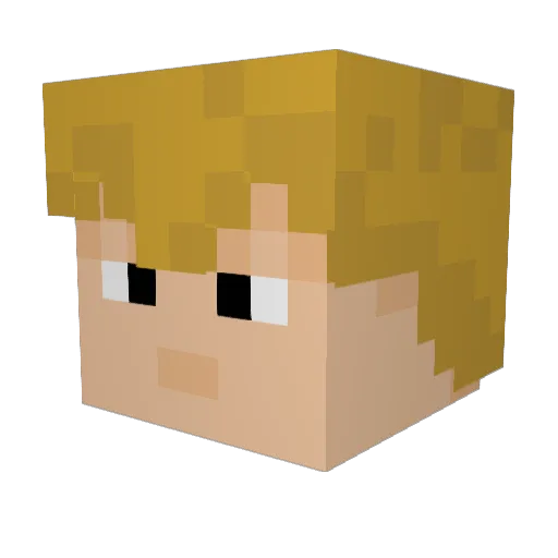 Sololmaoo Minecraft avatar head, 3D render