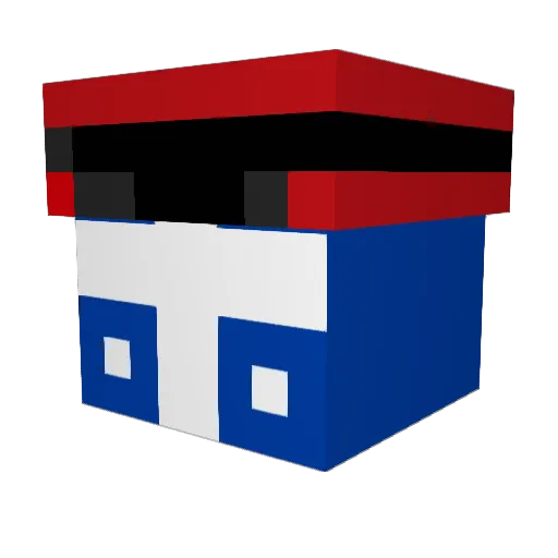 Solosiss Minecraft avatar head, 3D render