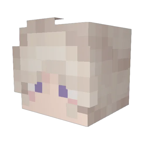Soloviel Minecraft avatar head, 3D render
