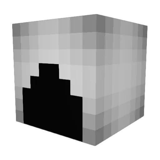 SolraccaZ Minecraft avatar head, 3D render