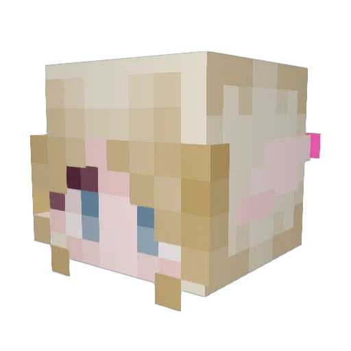 Solruma Minecraft avatar head, 3D render