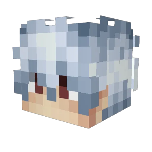 Solrxd Minecraft avatar head, 3D render