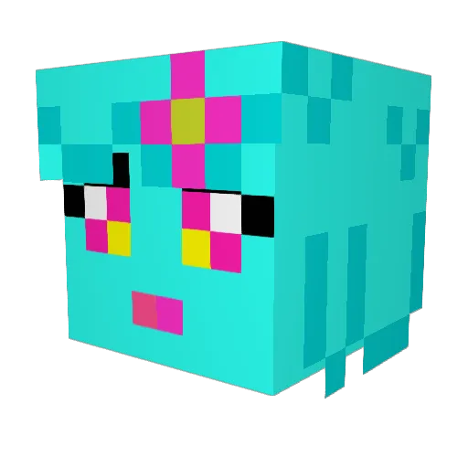 Solska Minecraft avatar head, 3D render