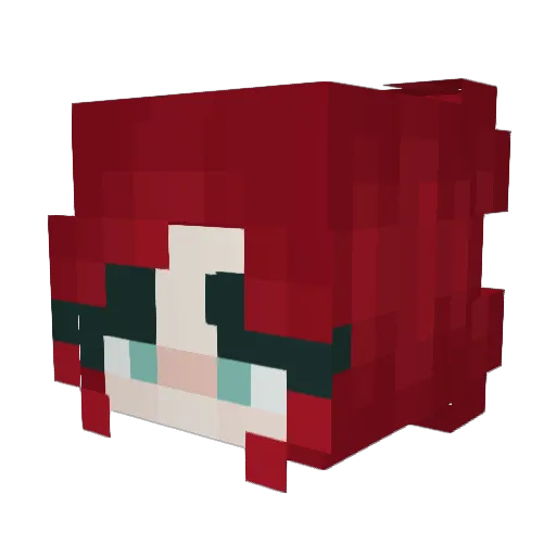 Solsto Minecraft avatar head, 3D render