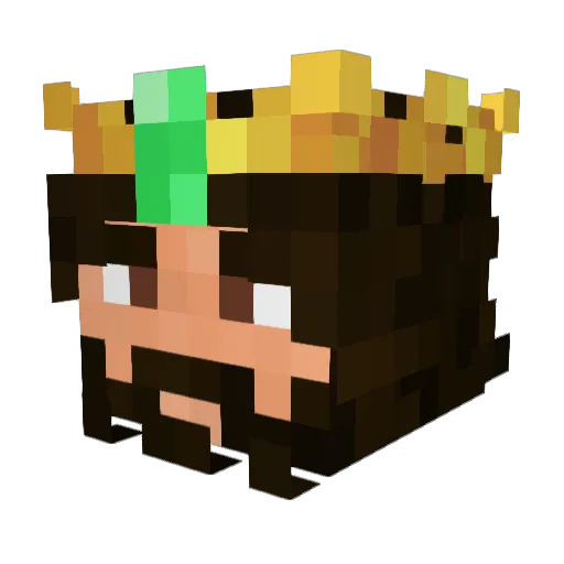 Soltate Minecraft avatar head, 3D render