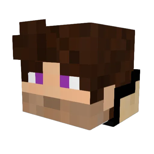Soltnas Minecraft avatar head, 3D render