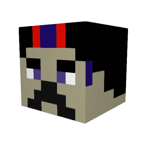 Soluminos Minecraft avatar head, 3D render
