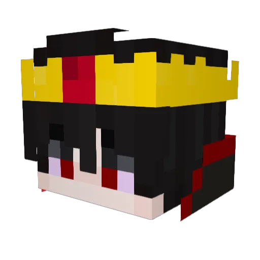 SolusEtAqua Minecraft avatar head, 3D render