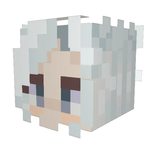 Solusane Minecraft avatar head, 3D render