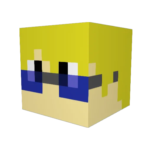 Solv1ce Minecraft avatar head, 3D render