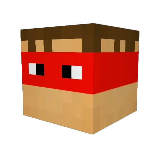 SolveNyha Minecraft avatar head, 3D render