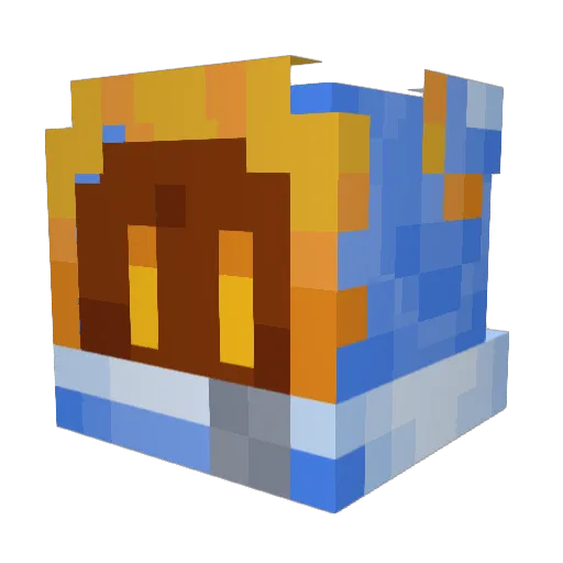 Solverno Minecraft avatar head, 3D render