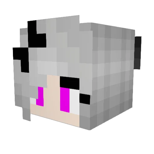Solynia Minecraft avatar head, 3D render