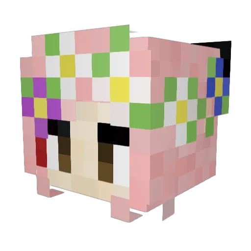Som_Rose Minecraft avatar head, 3D render