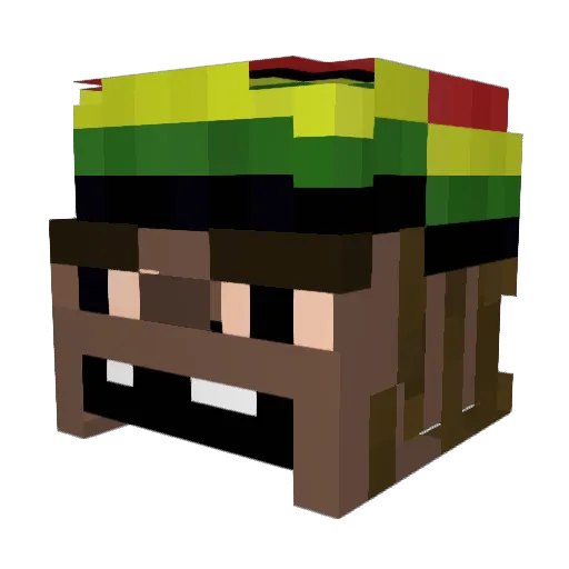 Somali69 Minecraft avatar head, 3D render
