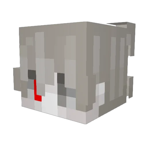 Somamoma Minecraft avatar head, 3D render