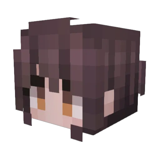 Somary Minecraft avatar head, 3D render