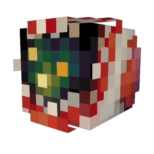 Sombaiet Minecraft avatar head, 3D render