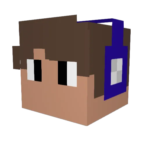 SombrasTV Minecraft avatar head, 3D render