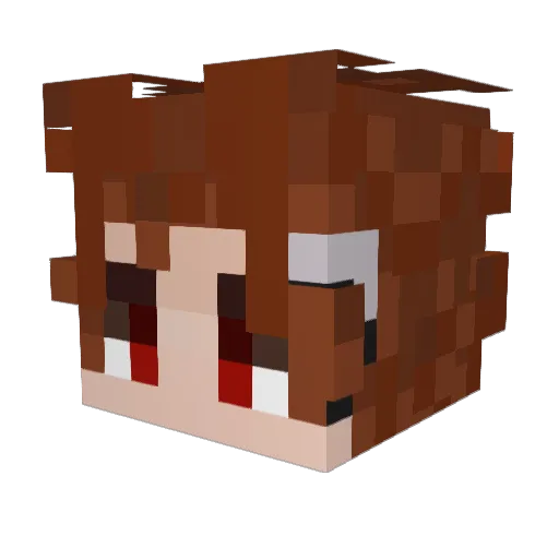 Sombredays Minecraft avatar head, 3D render
