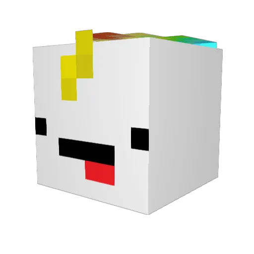 Sombritaa Minecraft avatar head, 3D render