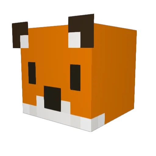 Some1Fox Minecraft avatar head, 3D render