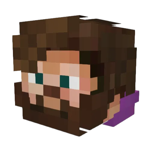 SomeBurger Minecraft avatar head, 3D render
