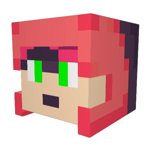 SomeCallMeSensai Minecraft avatar head, 3D render