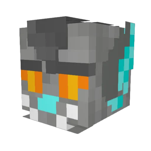 SomeFoxBat_Thing Minecraft avatar head, 3D render