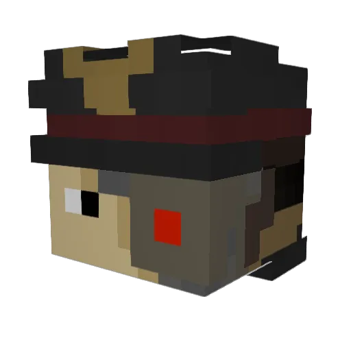 SomeHai Minecraft avatar head, 3D render