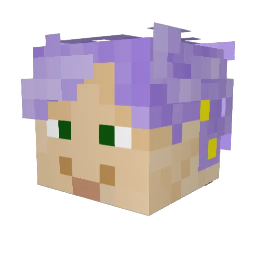 SomeLake Minecraft avatar head, 3D render