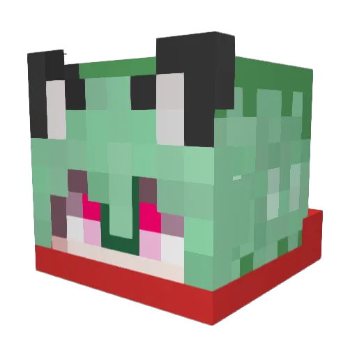 SomeLie Minecraft avatar head, 3D render