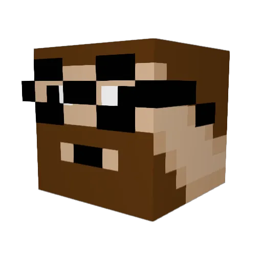 SomeMad Minecraft avatar head, 3D render